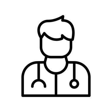 doktor vektör ince çizgi simgesi