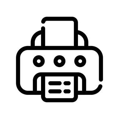 Robot ikon vektörü. İzole edilmiş kontür sembolü gösterimi