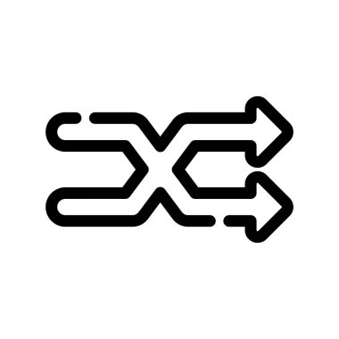 ok vektörü ince çizgi simgesi