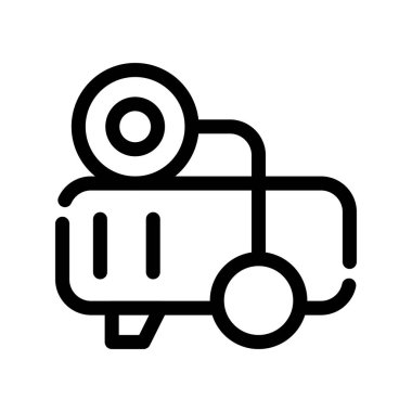 araba vektörü ince çizgi simgesi