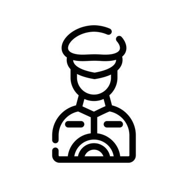 polis vektör ince çizgi simgesi