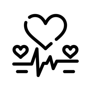 kalp atışı kardiyogram simgesi, özet biçimi