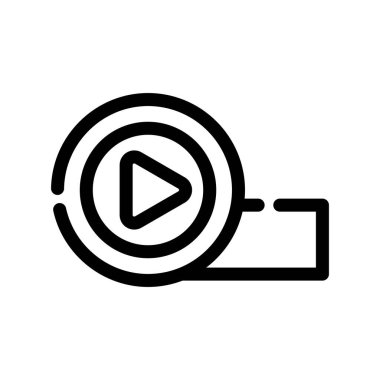 video oynatıcı simgesi, vektör illüstrasyonu