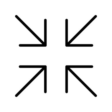 ok vektörü ince çizgi simgesi