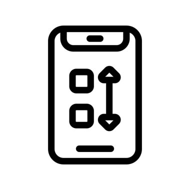 telefon vektör çizgisi tasarımı simgesi