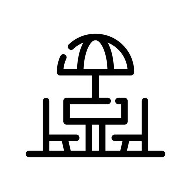 Şemsiye simgesinin vektör illüstrasyonu
