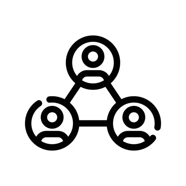 ağ vektörü ince çizgi simgesi