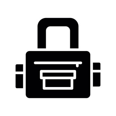 Kilit simgesi, düz tasarım