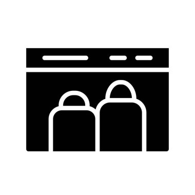 Mutfak vektörü ince çizgi simgesi