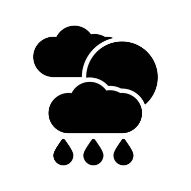 Yıldırımlı bulut, vektör simgesi