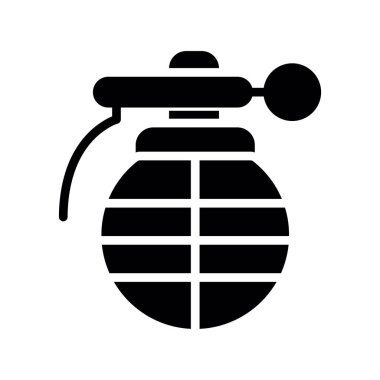 askeri el bombası sembolü vektör illüstrasyonu