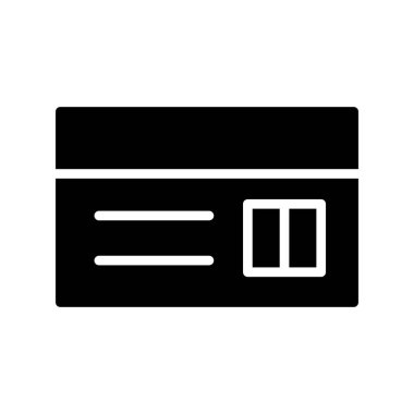 Kredi kartı simgesi, vektör illüstrasyonu