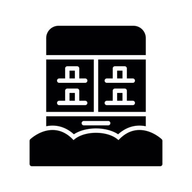 kitaplık simgesi, vektör illüstrasyonu