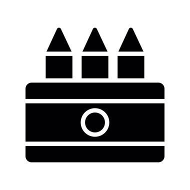 Kalem. Web simgesi basit illüstrasyon