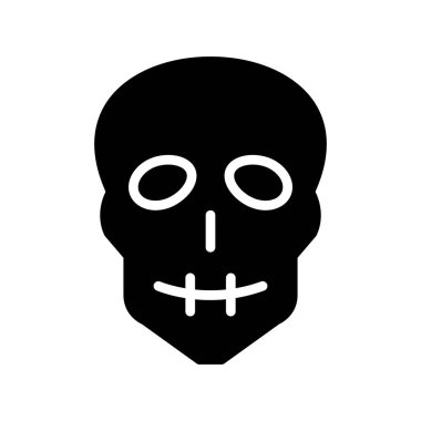 kafatası simgesi, vektör illüstrasyonu