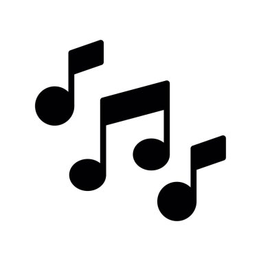 Müzik notası simgesi. vektör illüstrasyonu