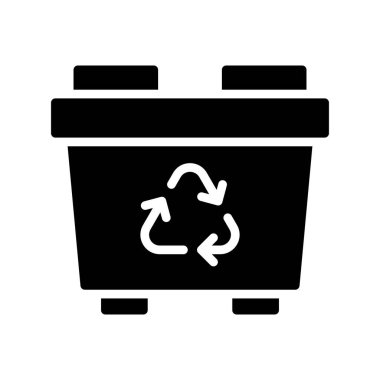 Geri dönüşüm sembolünün vektör çizimi, düzenlenebilir vektör