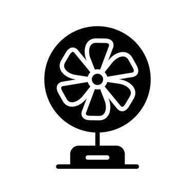 Beyaz arka plan üzerinde Fan şeffaf işareti izole fan simge vektör