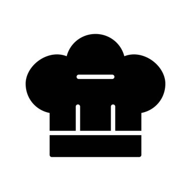 Şef şapka simgesinin vektör çizimi