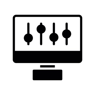 dizüstü bilgisayar simgesi, basit vektör illüstrasyonu