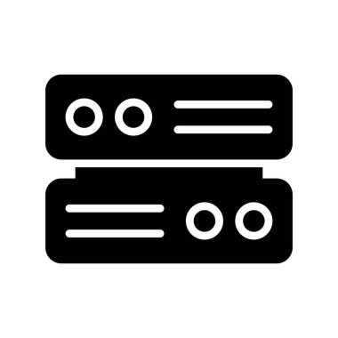 sunucu vektör simgesi. düz dizayn sembolü. bilgisayar illüstrasyonu