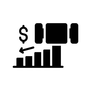 finansal grafik simgesi vektör çizim şablonu