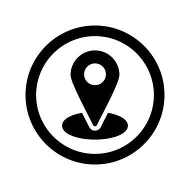 konum vektörü düz simge