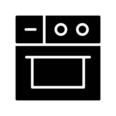 Mutfak fırını simgesi, basit vektör çizimi