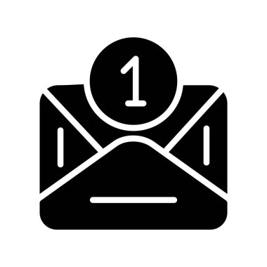 zarf e- posta simgesi, vektör illüstrasyonu