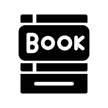Kitap glif vektör simgesi