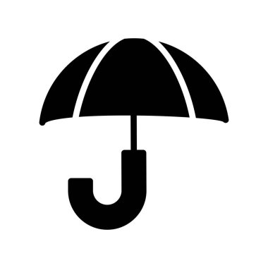 şemsiye simgesi vektör illüstrasyonu