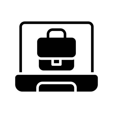 bavul seyahat ikonu vektör illüstrasyonu