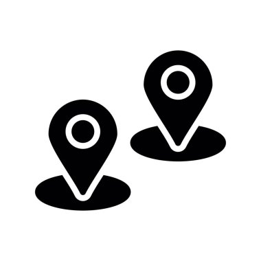 konum vektörü ince çizgi simgesi