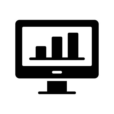 bilgisayar izleme simgesi, vektör illüstrasyonu