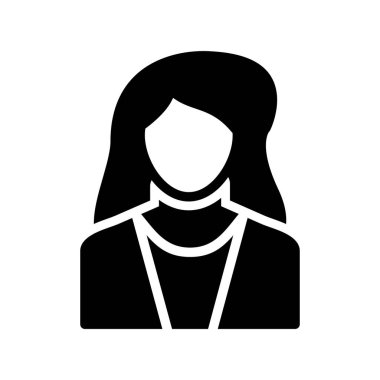 kadın kullanıcı simgesi, vektör çizim