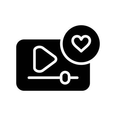 Şeffaf bir arkaplanda video vektör çizimi. Birinci kalite semboller. Konsept ve grafik tasarımı için simgeler.