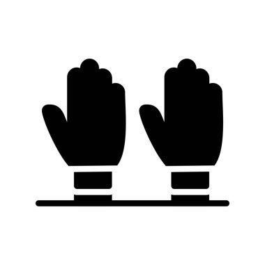 eldiven simgesi vektör illüstrasyonu