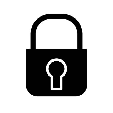 Glyph Vektör Simgesi Tasarımı Kilitle