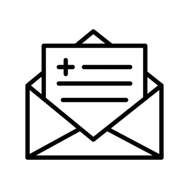 posta vektörü ince çizgi simgesi