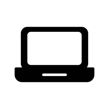 dizüstü bilgisayar teknolojisi simgesi, vektör illüstrasyonu