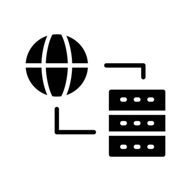 sunucu kabartması düz simge