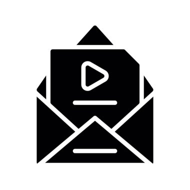 e-posta glifinin düz simgesi