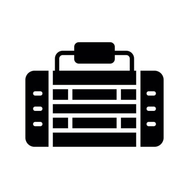 evrak çantası vektör düz simgesi