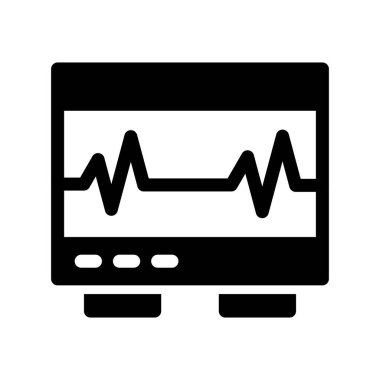 Kalp ikonu vektör illüstrasyonunu izle