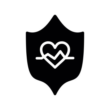 aşk kalp vektörü sembolü düz simge.