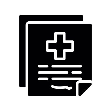 tıbbi sigorta simge vektör çizim.