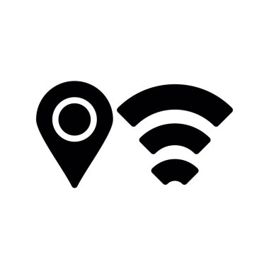 konum vektörü düz simge