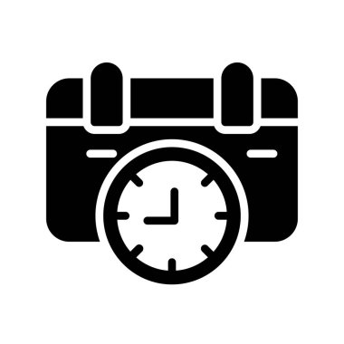 Beyaz arkaplanda dijital kamera simgesi. düz vektör illüstrasyonu.