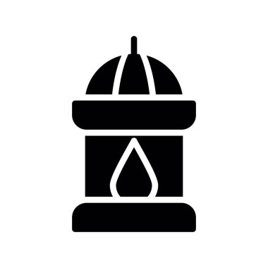 Alev silueti olan yağ pompası