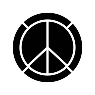 Barış sembolü, düz vektör illüstrasyonu